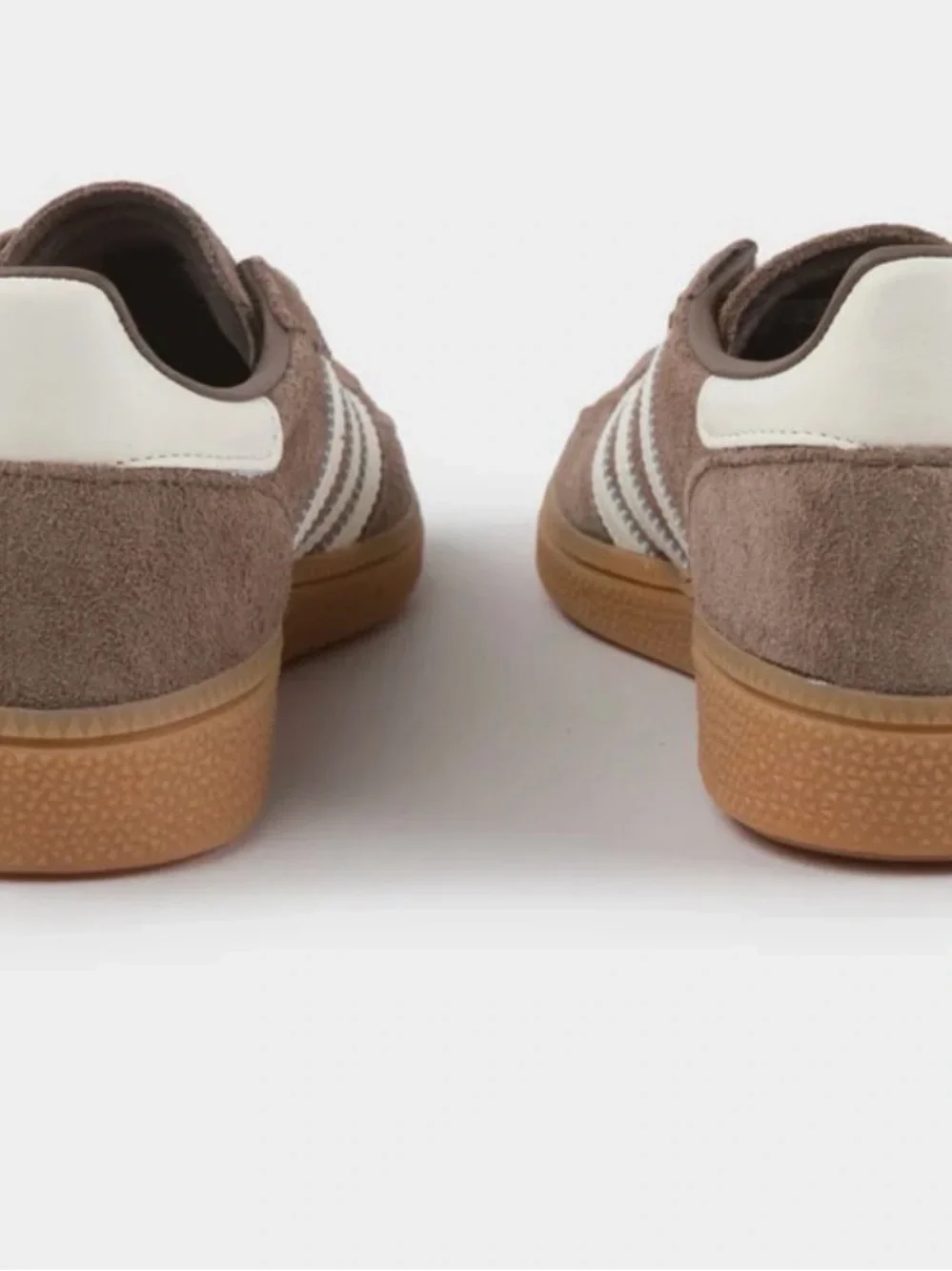 adidas handball Spezial Suede Sneaker in Brown and White with Gum Sole - Picture 3 of 5